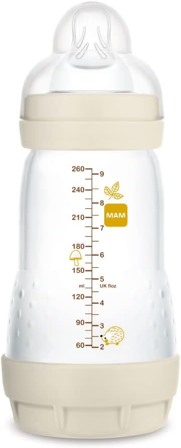 MAM® Easy Start Biberon anticolica, Biberon autosterilizzante con  tettarella mis.2, 260 ml, Neutro